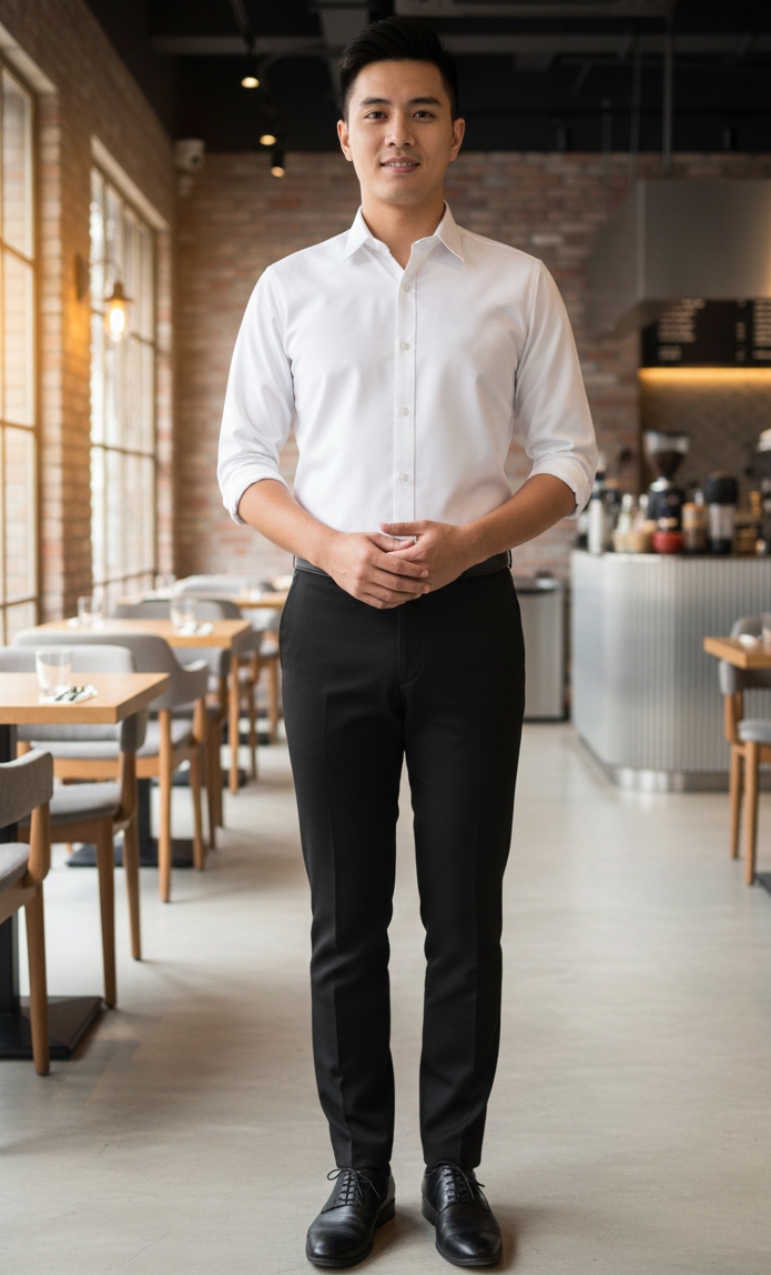 諾亞開發-外場專業正統西褲-服務人員制服訂做