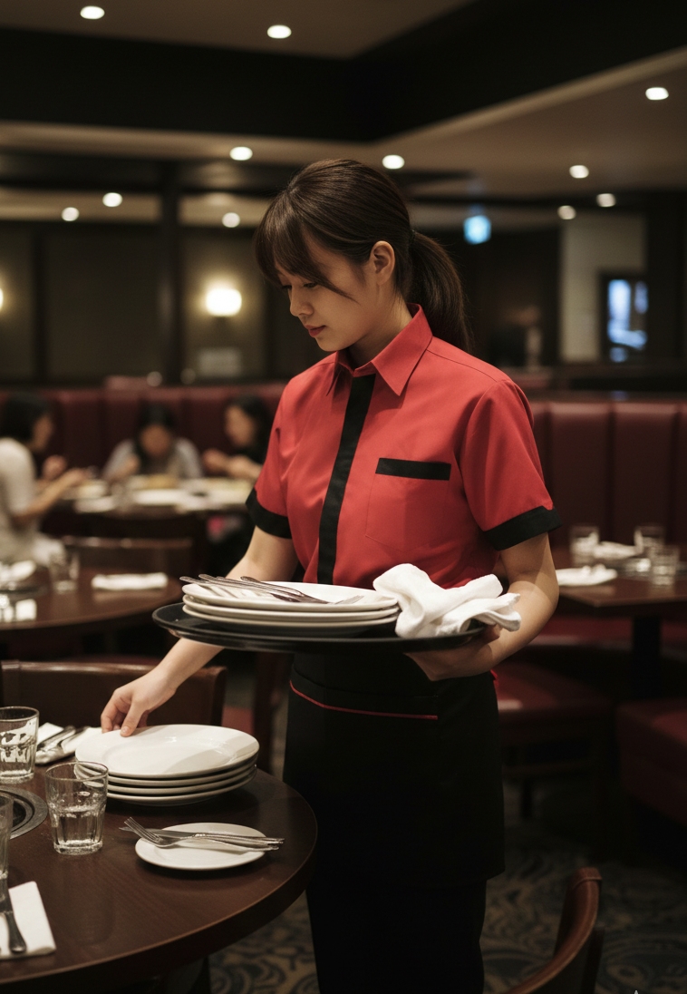 諾亞開發-跳色設計短袖襯衫-外場服務制服訂做